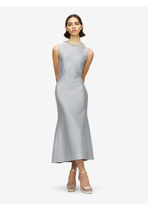 ALEXANDER MCQUEEN - Chain Mail Embroidery Midi Dress - Item 852536Q1BFT1395