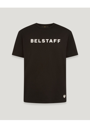 Belstaff Logo T-shirt Men's Cotton Jersey Black Size 3XL