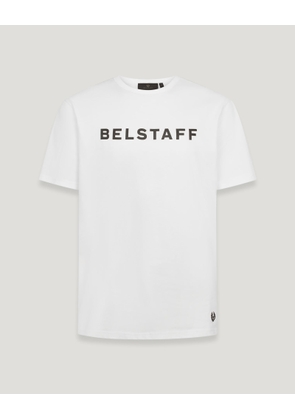Belstaff Logo T-shirt Men's Cotton Jersey White Size 3XL