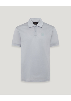 Belstaff Steel Polo Men's Mercerised Cotton Quarry Blue Size L