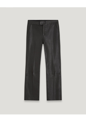 Belstaff Radium Trouser Women's Stretch Nappa Black Size UK 29