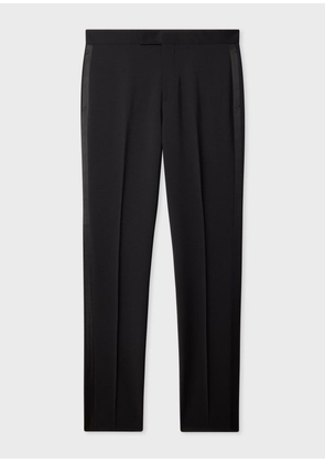 Paul Smith Tailored-Fit Black Wool-Mohair Evening Trousers