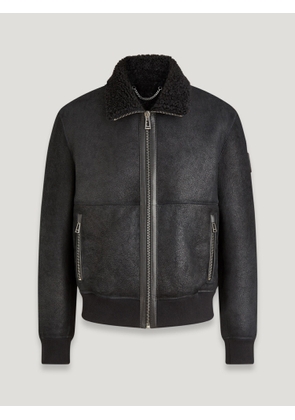 Belstaff Trace Jacket Men's English Shearling Black Size 3XL