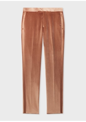 Paul Smith Tailored-Fit Dusty Brown Velvet Trousers