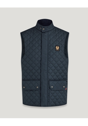 Belstaff Icon Gilet Men's Quilted Recycled Nylon Dark Ink Size UK 34
