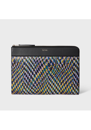 Paul Smith 'Abstract Checkerboard' Document Case Multicolour