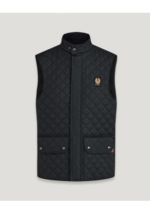 Belstaff Icon Gilet Men's Quilted Recycled Nylon Black Size UK 34