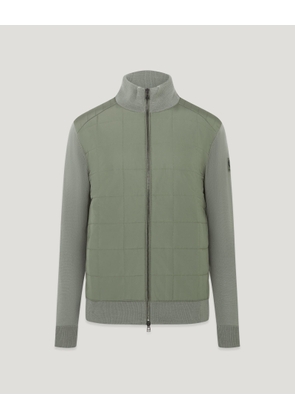Belstaff Kelbrook Zip Cardigan Men's Merino Wool Sage Green Size L