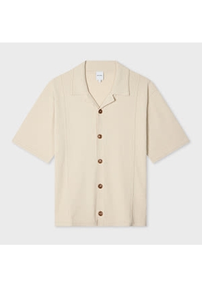 Paul Smith Boucle Ecru Knitted Shirt White