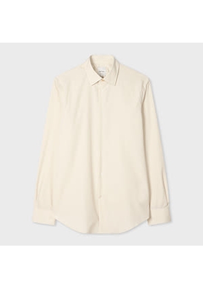 Paul Smith Tailored-Fit Ivory Cotton-Poplin Shirt White