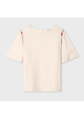 PS Paul Smith Women's Cream Top with Contrast Trim White