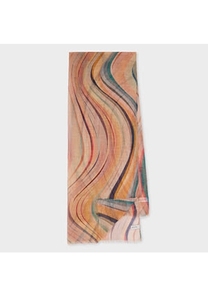 Paul Smith Women's Linen-Blend 'Swirl' Scarf Multicolour