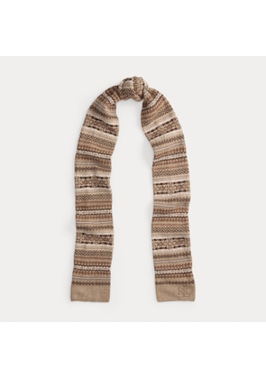 Fair Isle Wool-Blend Scarf