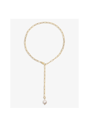 Womens La Maison Couture Amadeus Alba 14ct Yellow Gold-Plated Brass and Pearl Necklace
