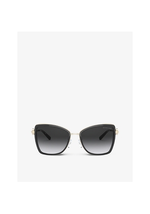 Womens Michael Kors Mk1067B 55 Corsica Square-Frame Metal Sunglasses