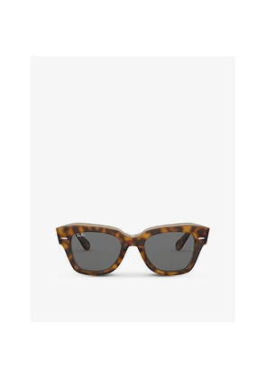 Ray-Ban Rb2186 Rectangular-Frame Sunglasses
