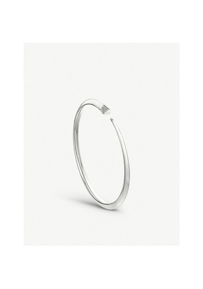Womens Shaun Leane Tusk Sabre Sterling Silver and Diamond Bangle