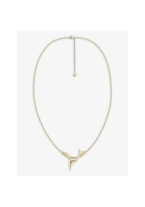 Womens Shaun Leane Rose Thorn Yellow Gold-Plated Vermeil Sterling-Silver Pendant Necklace
