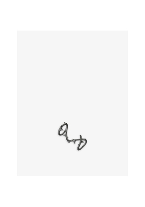 Womens Shaun Leane Rose Thorn Rhodium-Plated Sterling Silver Ring