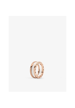 Bvlgari B.Zero1 18ct Rose-Gold and Ceramic Ring