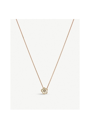 Womens Shaun Leane Cherry Blossom Silver Yellow-Gold Vermeil and Diamond Pendant Necklace