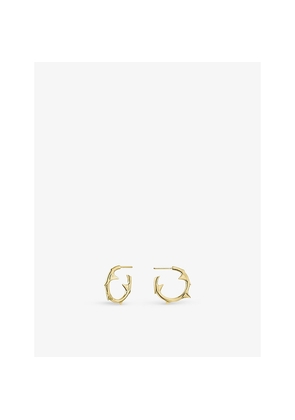Womens Shaun Leane Rose Thorn 18ct Yellow Gold-Plated Sterling Silver Vermeil Hoop Earrings