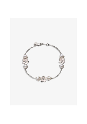 Womens Shaun Leane Cherry Blossom Sterling Silver, Diamond and Pearl Bracelet