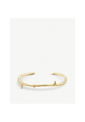 Womens Shaun Leane Rose Thorn Yellow-Gold Vermeil Bangle