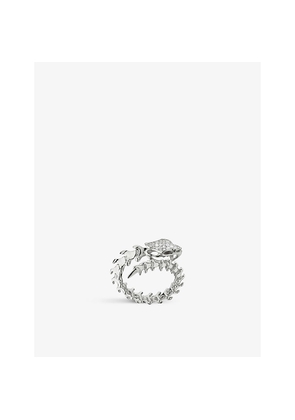 Womens Shaun Leane Serpent Trace Sterling Silver and Diamond Wrap Ring