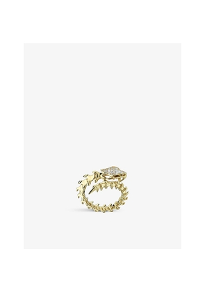 Womens Shaun Leane Serpent Trace Yellow Gold Vermeil and Diamond Wrap Ring