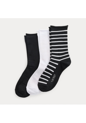 Breton Stripe Roll-Top Sock 3-Pack