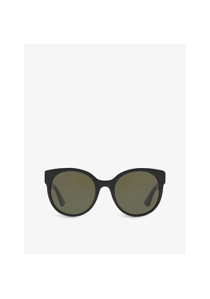Womens Gucci Gg0035Sn Round-Frame Acetate Sunglasses