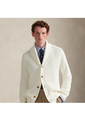 Cotton Shawl-Collar Cardigan