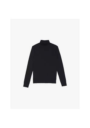 Mens Sandro Turtleneck Fine-Knit Wool Jumper