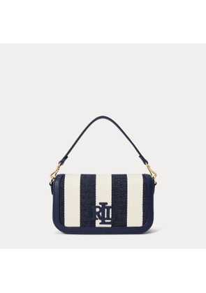Striped Twill Small Adley Shoulder Bag
