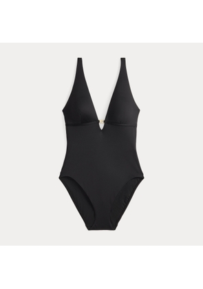 Logo-Trim V-Neck One-Piece