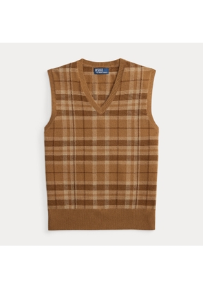Plaid Cashmere Sleeveless Jumper
