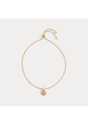 Gold-Plated Heart Slider Bracelet