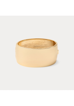 Gold-Plated Wide Hinge Bangle