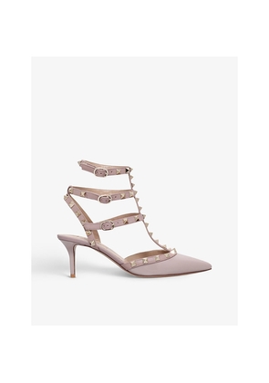 Womens Valentino Garavani So Noir Patent-Leather Heeled Sandals