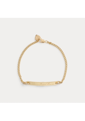 Gold-Plated Logo Bar Flex Bracelet