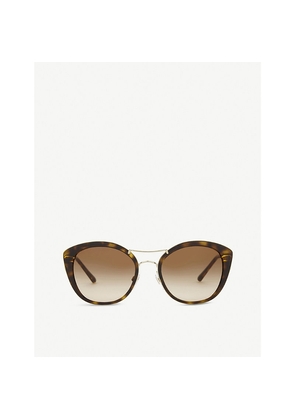 Womens Burberry Be4251 Round Havana Sunglasses