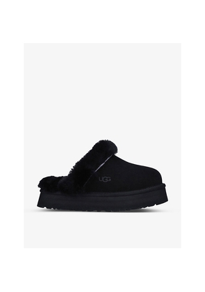 Womens UGG Disquette Shearling-Lined Suede Slippers