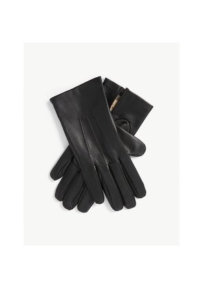 Mens Dents Hand-Stitched Silk-Lined Leather Gloves
