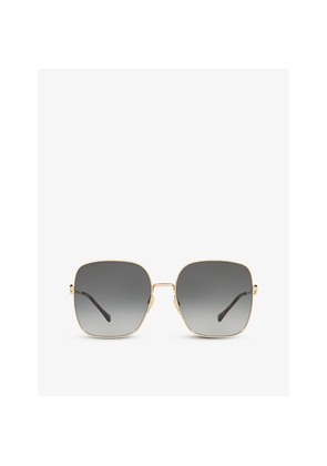 Womens Gucci Gg0879S Square-Frame Glass and Metal Sunglasses