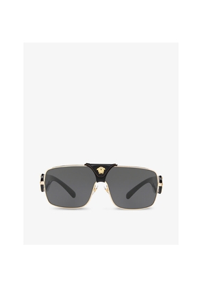 Womens Versace Ve2207Q Aviator-Frame Glass and Metal Sunglasses