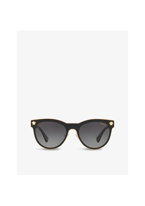 Womens Versace Ve2198 Phantos-Frame Metal Polarised Sunglasses