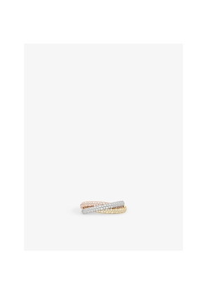Cartier Trinity 18ct White, Rose, Yellow-Gold and 1.38ct Diamond Ring