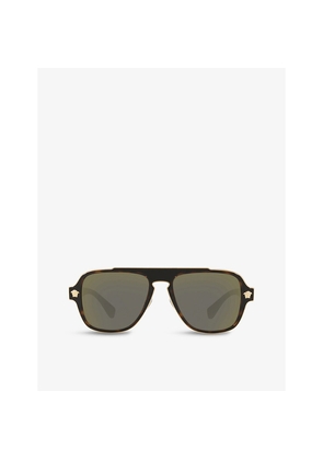 Womens Versace Ve2199 Square-Frame Metal Sunglasses