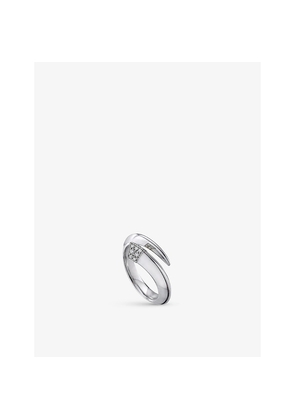 Womens Shaun Leane Tusk Sterling Silver and Diamond Ring